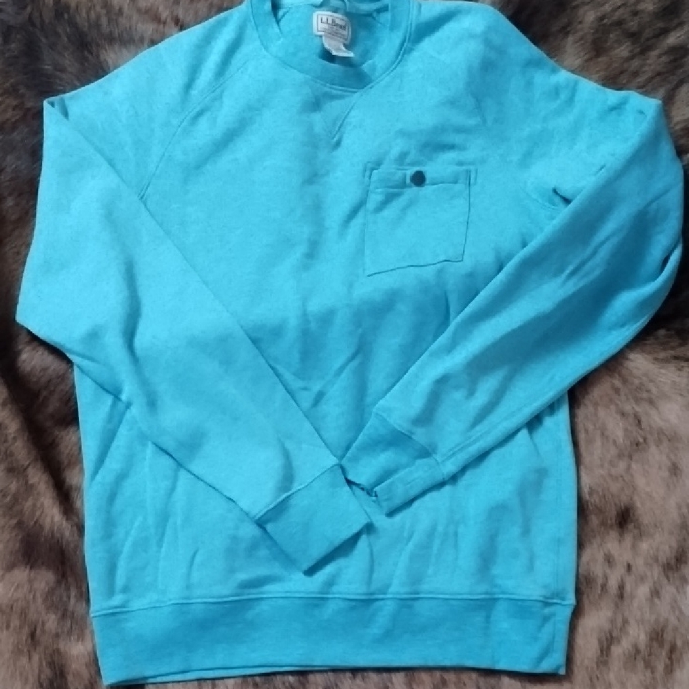 L.L. Bean Teal Crewneck Sweatshirt for Men